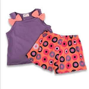 Pete & Lucy Purple Top and Matching Shorts